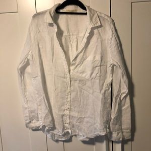 Side Stitch Linen Top